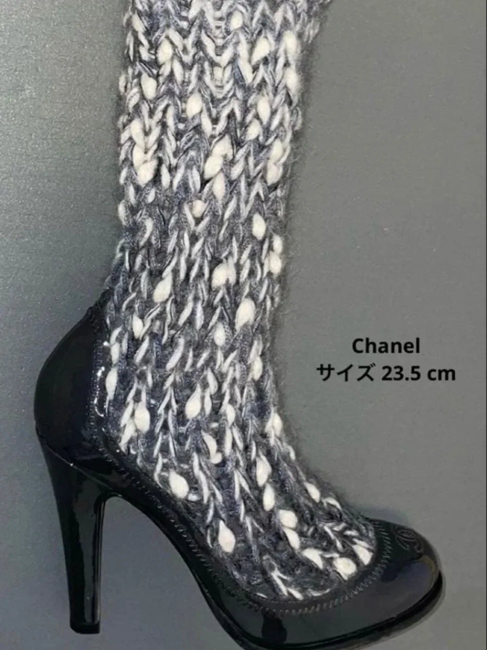 Chanel Knit High Heels Boots